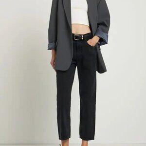 SLVRLAKE LONDON CROP DENIM JEANS SHADOW RIDGE BLACK